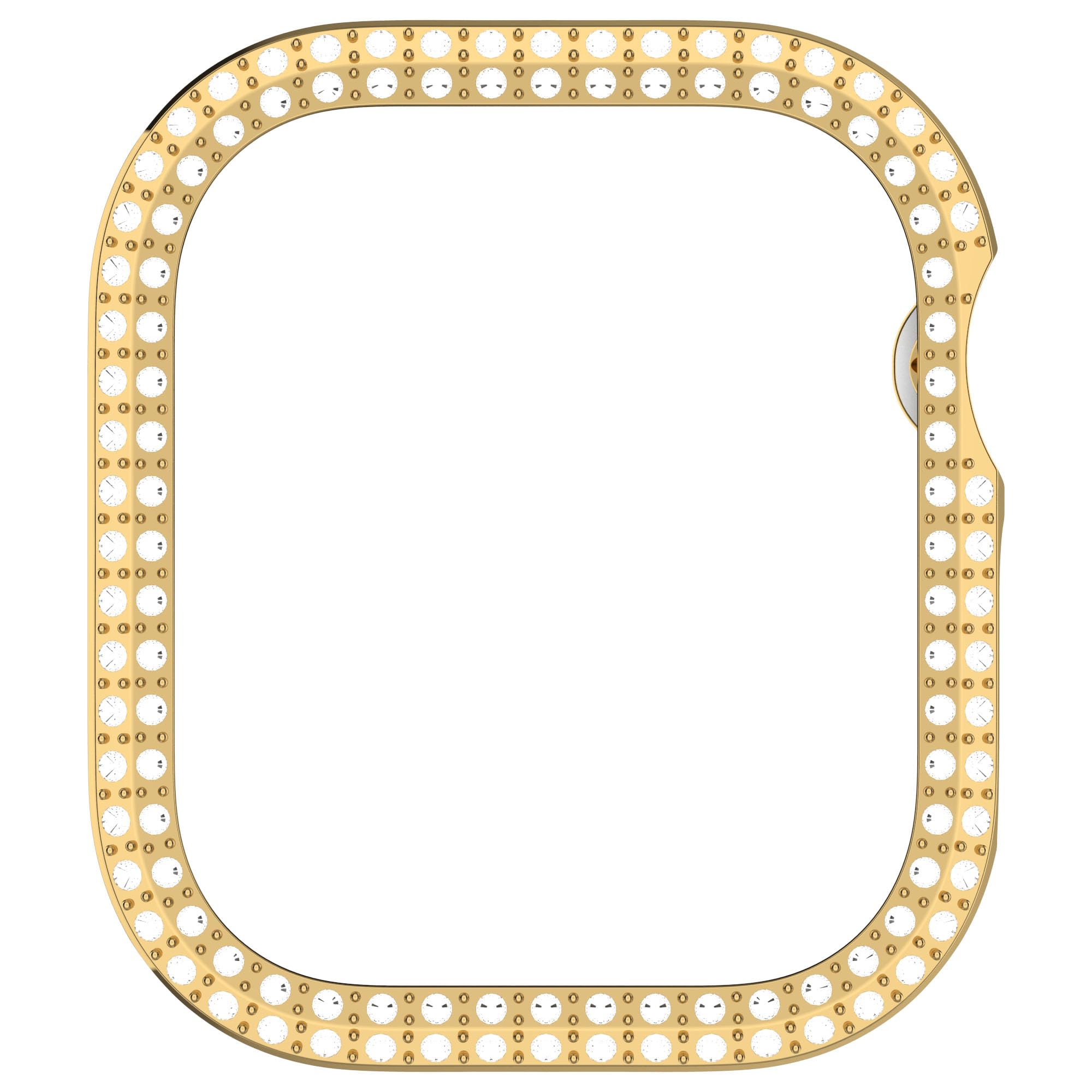 Compatible avec Apple Watch Series 10 de 46 mm - Double rangée de strass brillants - Coque de protection en polycarbonate pour homme et femme (lot de 10, série 10, 46 mm)