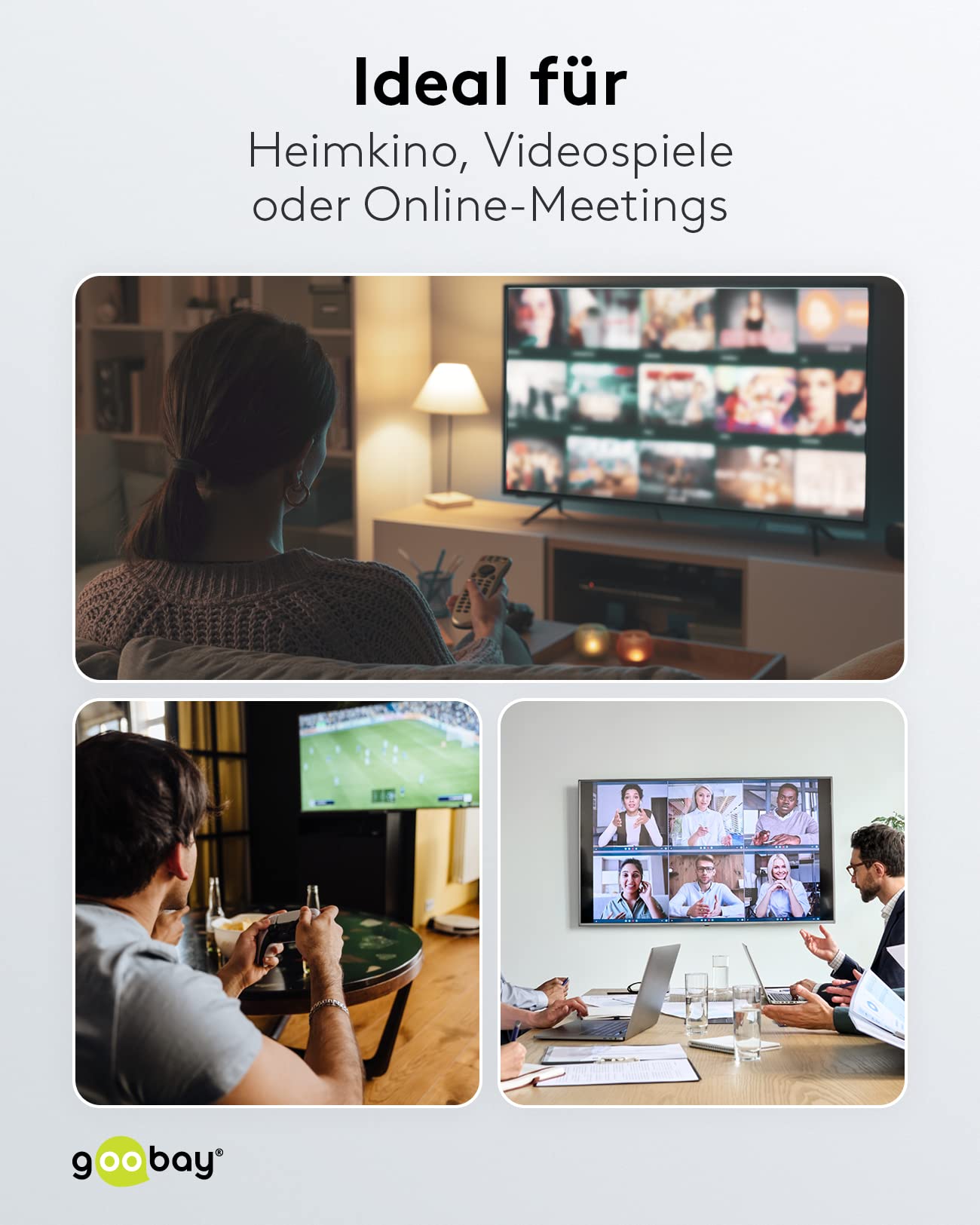 goobay 58485 HDMI Switch 2 w 1 Out/4K przy 30 Hz (2160p) HDMI rozdzielacz/HDMI 1.4 przełącznik do PS4, PS5, laptopów lub monitorów