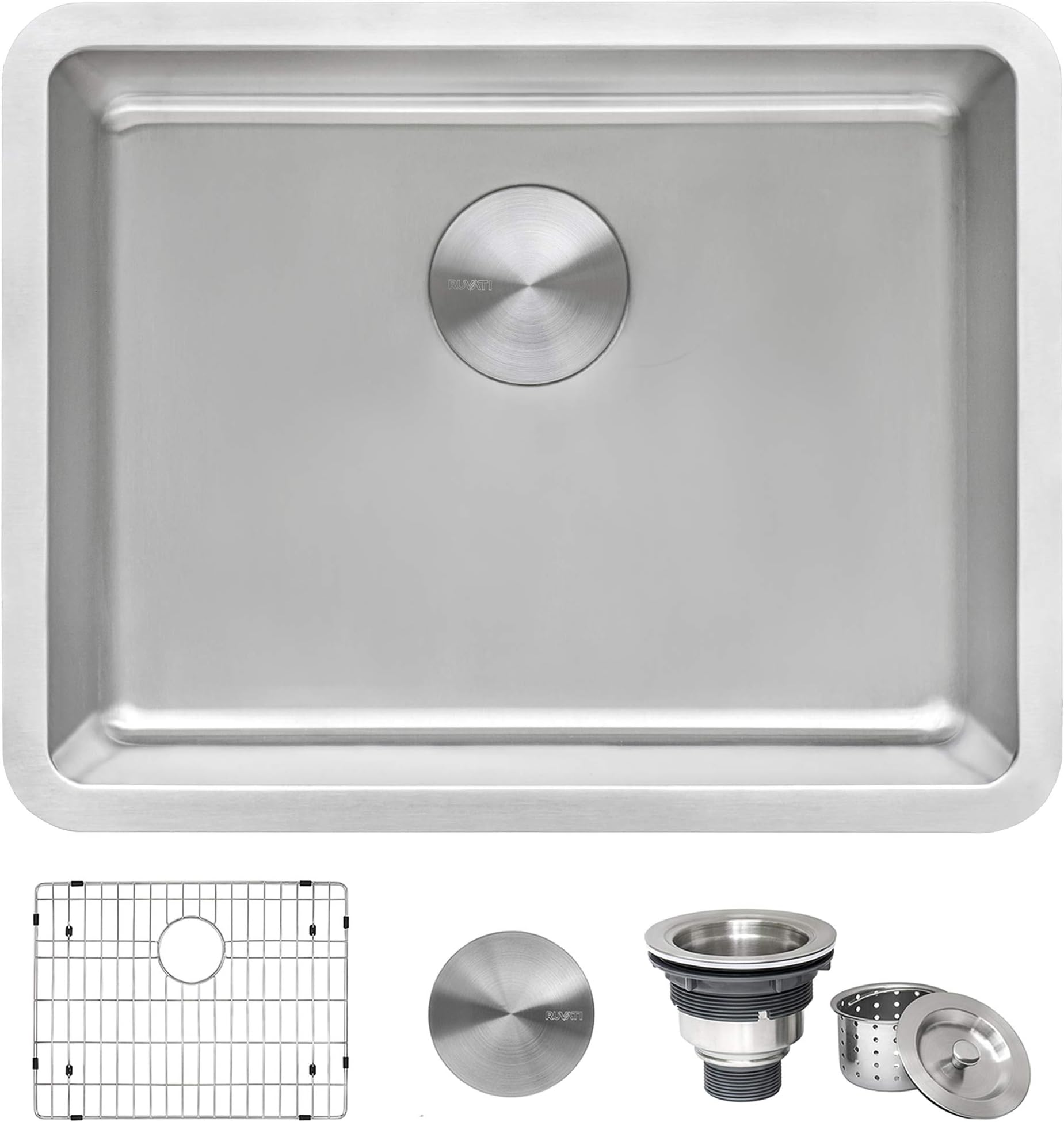 Ruvati Undermount Kitchen Sink 16 Gauge Stainless Steel Single Bowl 23 inch