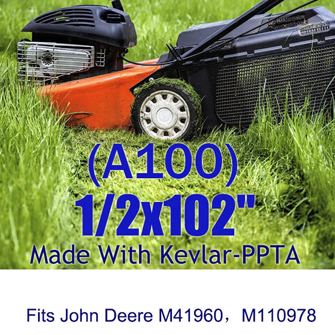 Courroie De Plateau Pour Tracteur Tondeuse 1/2 X 102 Pouces Avec Kevlar - Compatible John Deere, Toro, Craftsman... - 6
