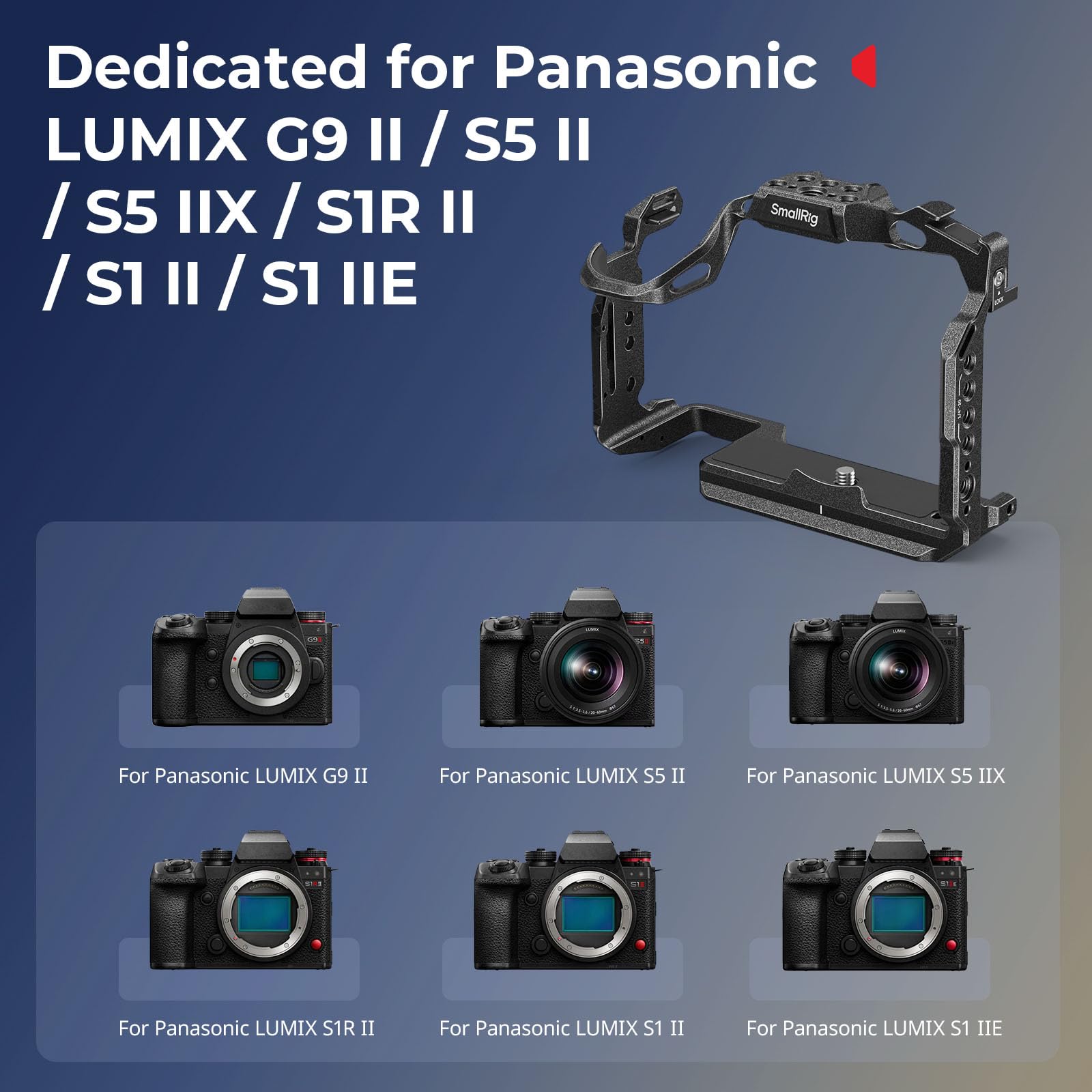 SmallRig S1R II Käfig für Panasonic LUMIX S1R II / S5 II / S5 IIX / G9 SmallRig S1R II Käfig für Panasonic LUMIX S1R II / S5 II / S5 IIX / G9