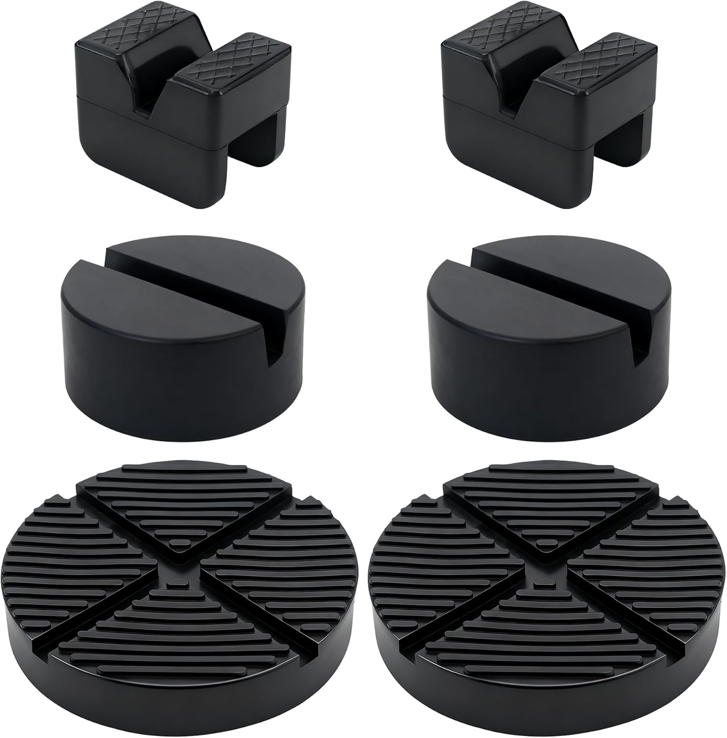 Jack Stand Pads Set, Universal Jack Pad Adapter for Pinch Weld and Frame Rail Protection, Floor Jack Rubber Pad