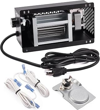 Hiorucet S31105 Blower for GHP Group, Majestic/MonessenMHSC Brands, Majestic Dutchwest Windsor, CFM US Century Plate Steel Freestanding Wood Stove Fireplace, Magnetic Thermostat Switch with Wire.