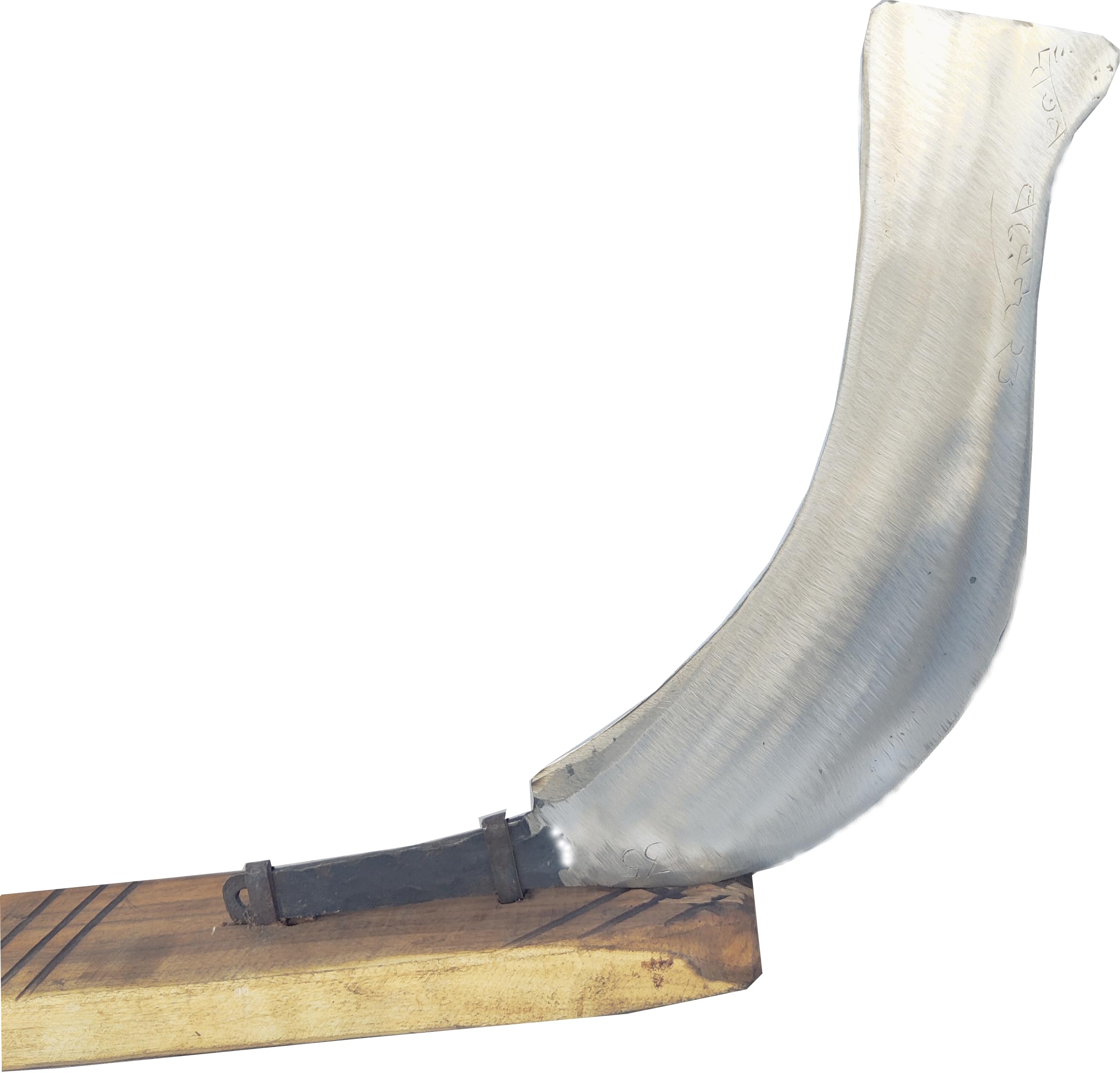 Boti/Bothi/Cast Iron Blade Vegetable Fruit Cutter Boti with Wooden Board and Coconut Scrapper Perfect for Your Kitchen (Non Folding) (Blade Size - 10-11 Inch)