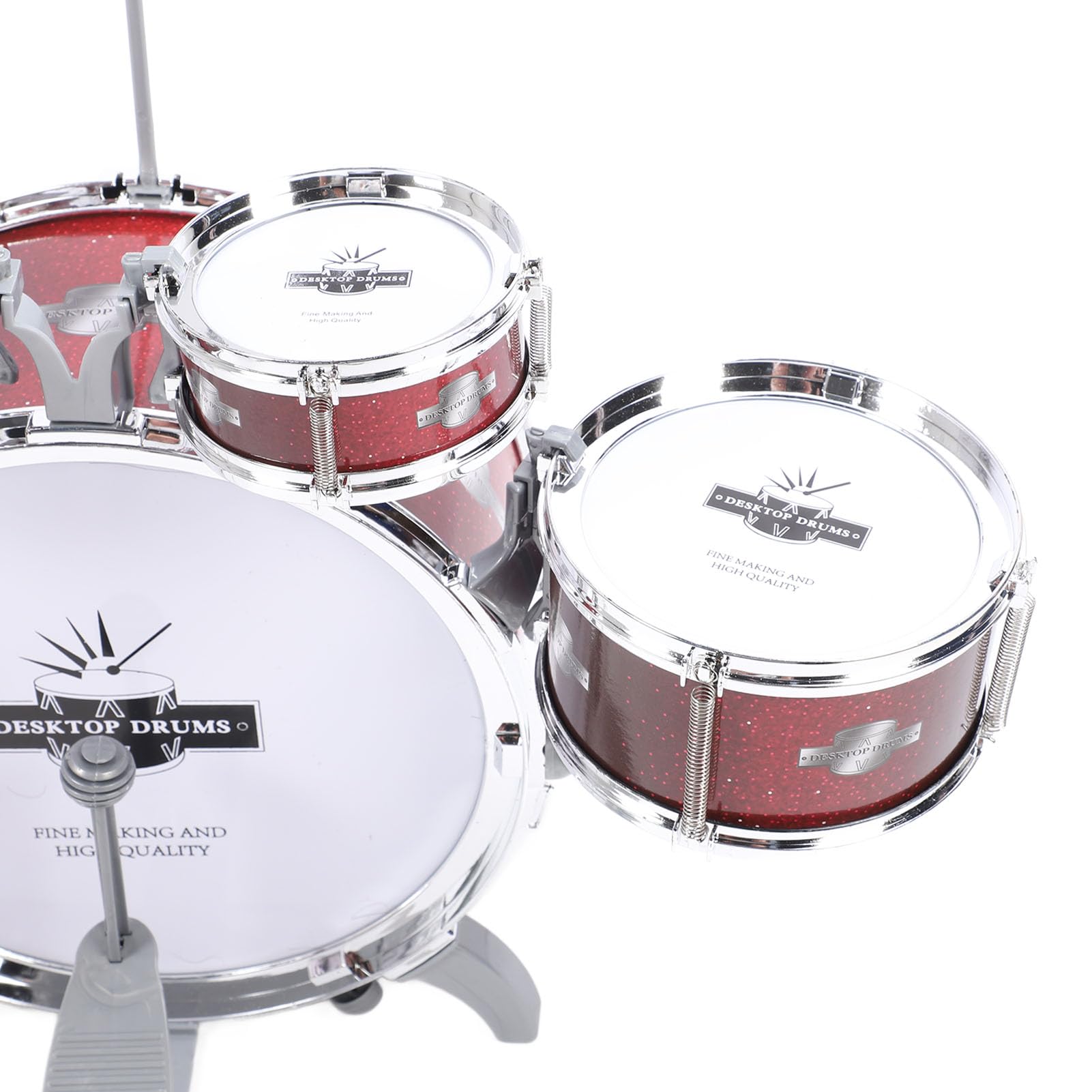 Set di Batteria per Bambini, Kit di Batteria per Bambini Jazz per 5 Pezzi Strumento Musicale a Percussione Giocattolo con Kit di Completo per l'apprendimento della Musica e l'interazione