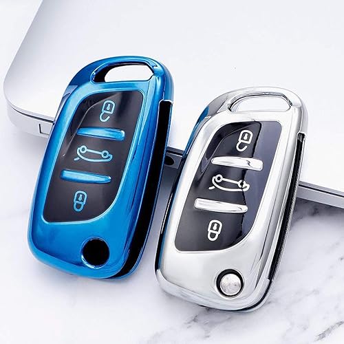 Miniatura 5 de EAUSO Carcasa protectora de TPU para llave de coche, para Peugeot Citroen C1 C2 C3 C4 C5 DS3 DS4 DS5 DS6