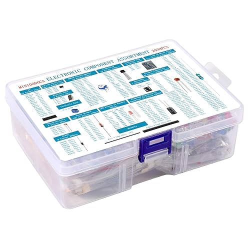 Miniatura 3 de Minidodoca Kit de componentes electrónicos y total de 2038 piezas, diodos LED, resistencias de película metálica, paquete de condensadores