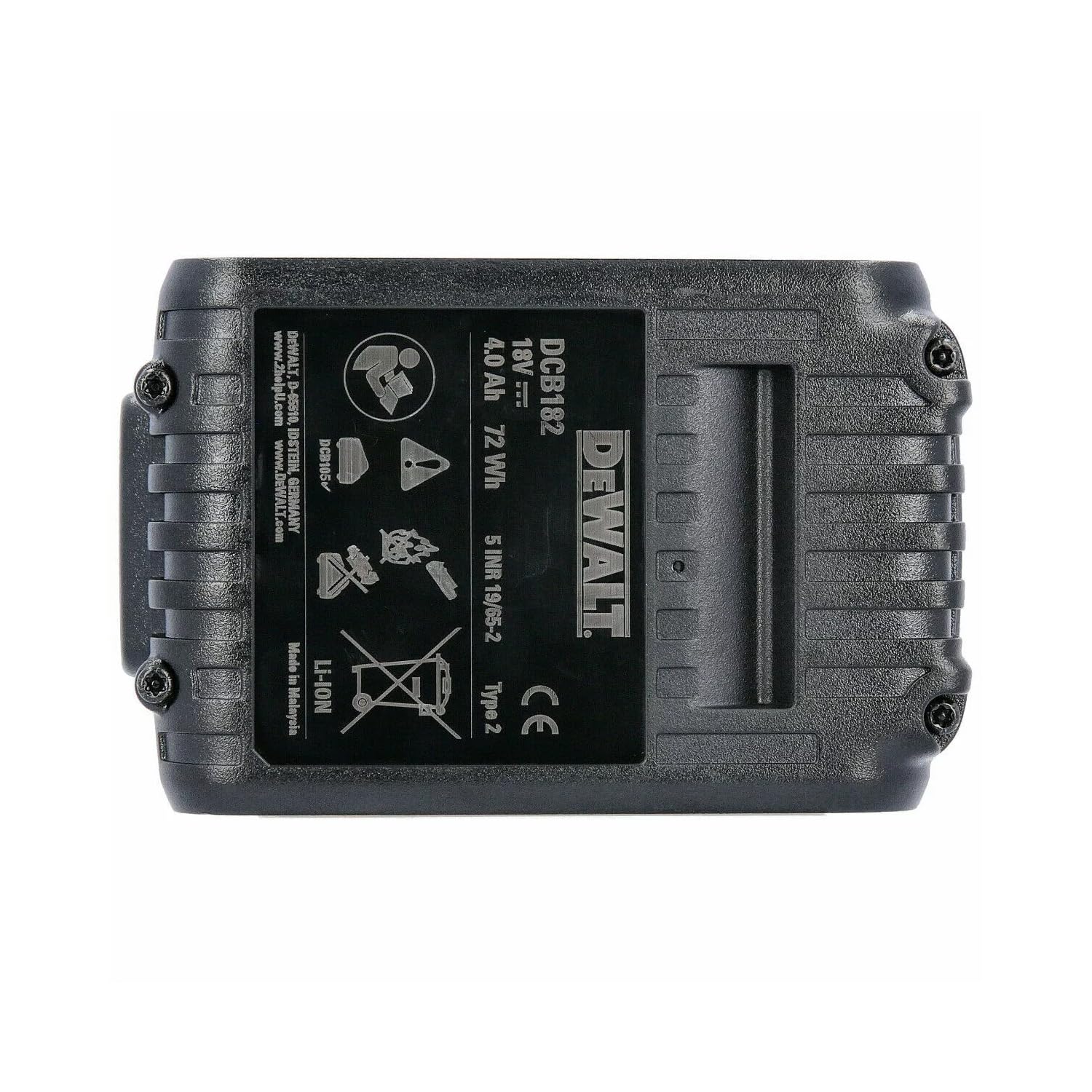 Dewalt DCB182 - Batería de Iones de Litio de 18 V y 4.0 Ah y Kit de Cargador DCB115