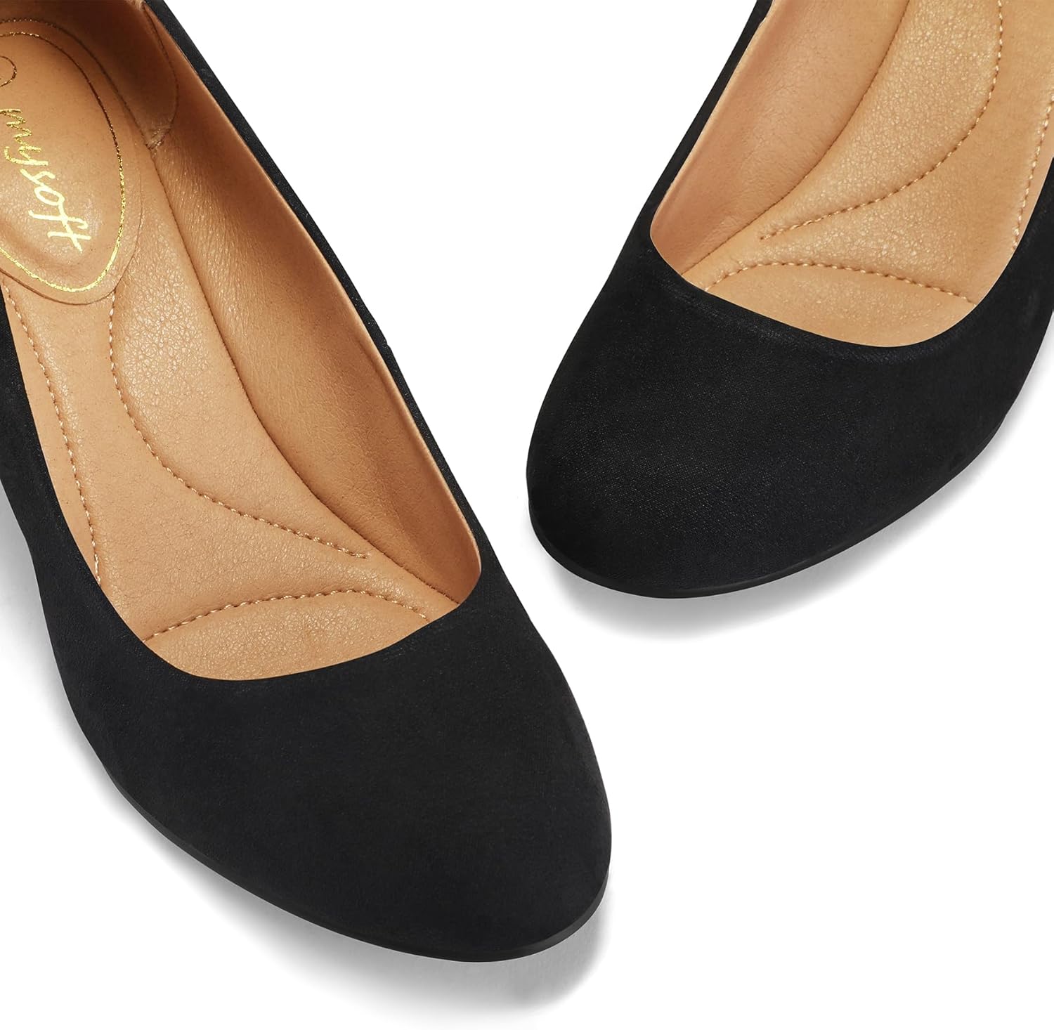 mysoft Women's Pumps Low Chunky Block Heel Round Toe Comfortable Dress Shoes - Image 6