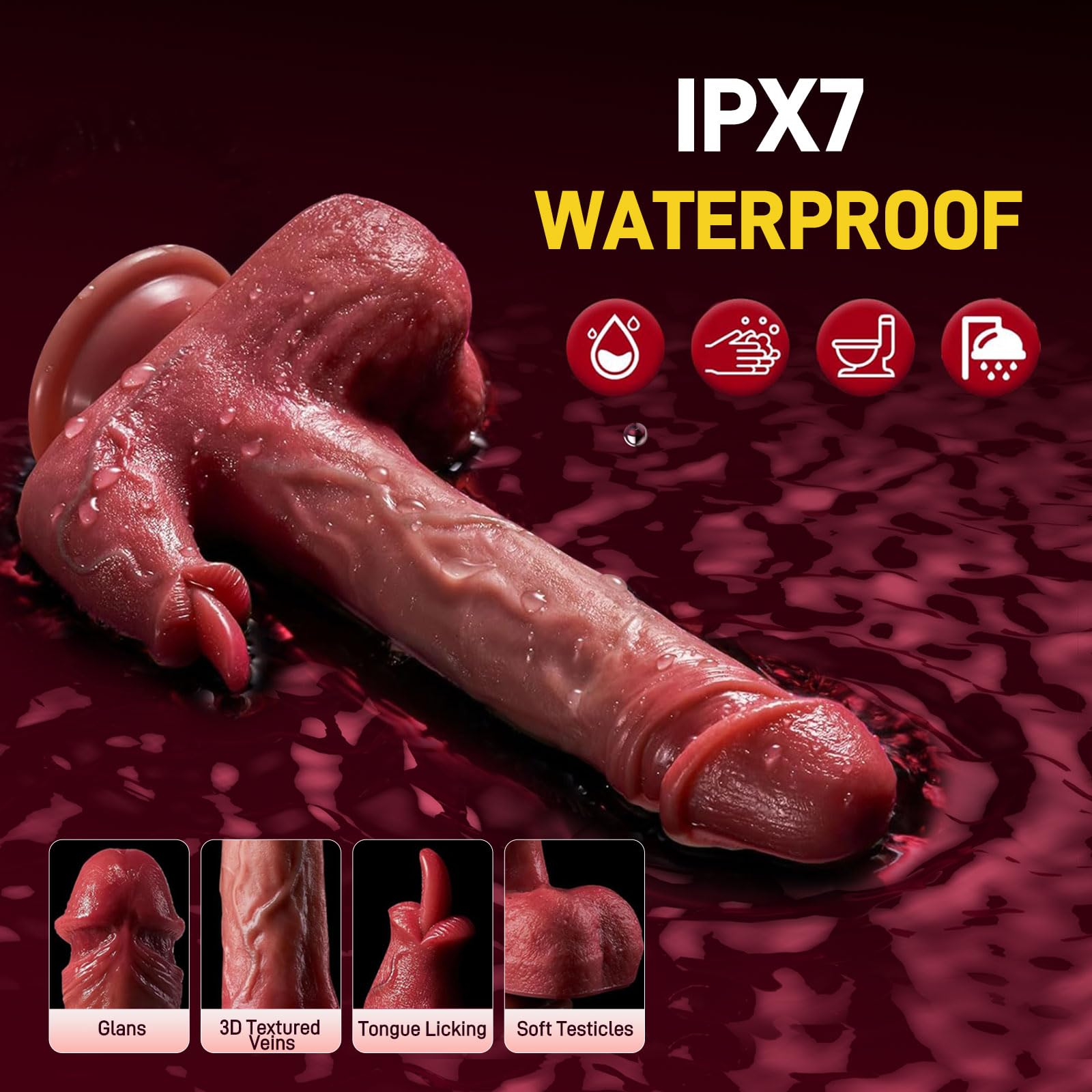 Gode Femme Sex Vibromasseur Feminin Va et Vient, Sex Toys Gode Vibro-masseur 10 Modes Télescopique & Vibrant, Sextoyse Femme Clitoridienne Sextoy Couple Jouet Adulte 21cm Dildo,+Telecommande