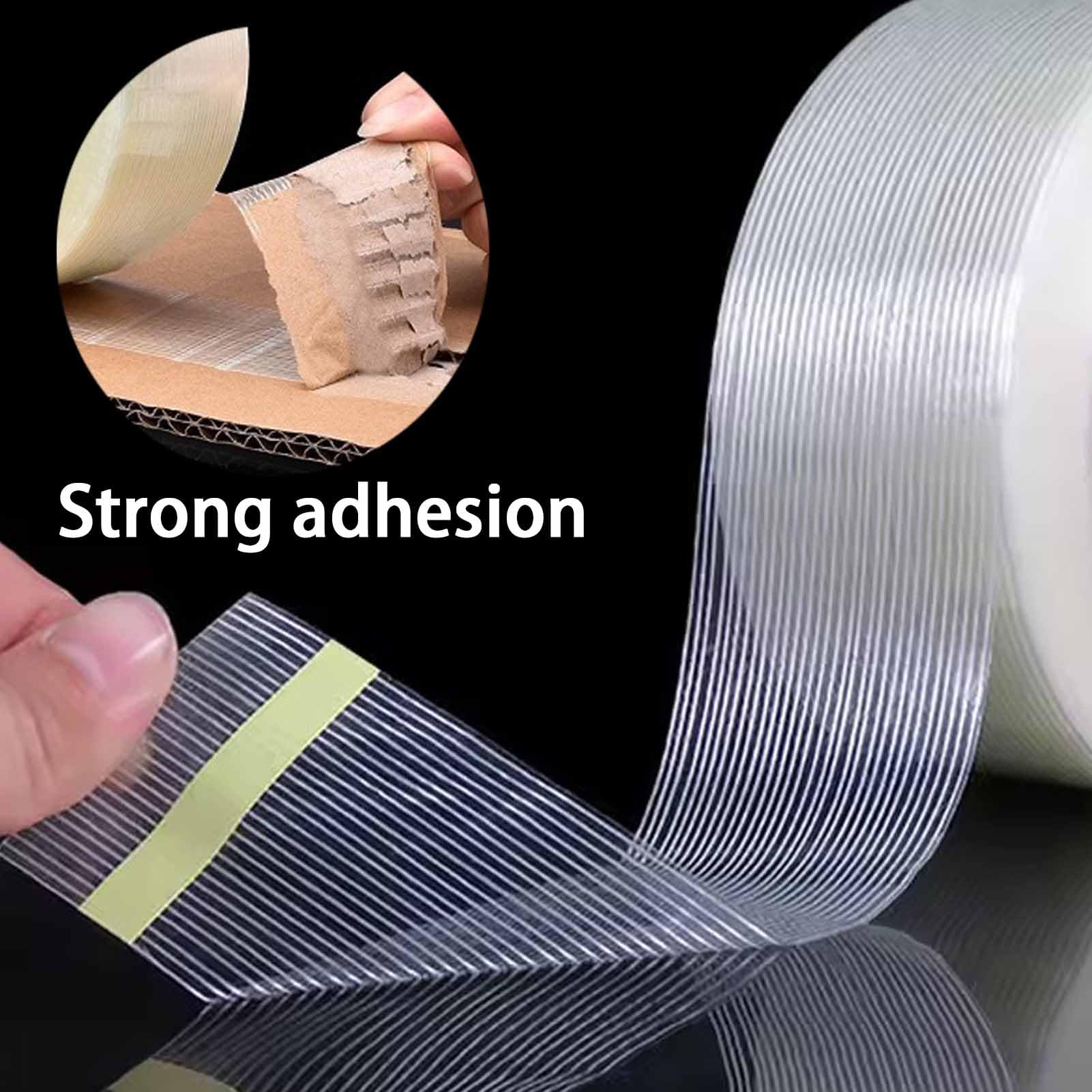 QILIMA Extra Strong Filament Tape,Clear Filament Strapping Tape,Fiberglass Tape,Heavy Duty Tape(75MM X 50M) - Image 4