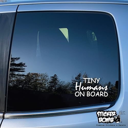 Miniatura 6 de Tiny Humans On Board - Calcomanía de Sticker Bomb Vinyl para automóvil, camión, computadora, en cualquier lugar, vinilo prémium para exteriores de 6