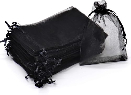 Dealglad 100pcs Drawstring Organza bolsas de joyería caramelo para fiestas, casamientos, regalos