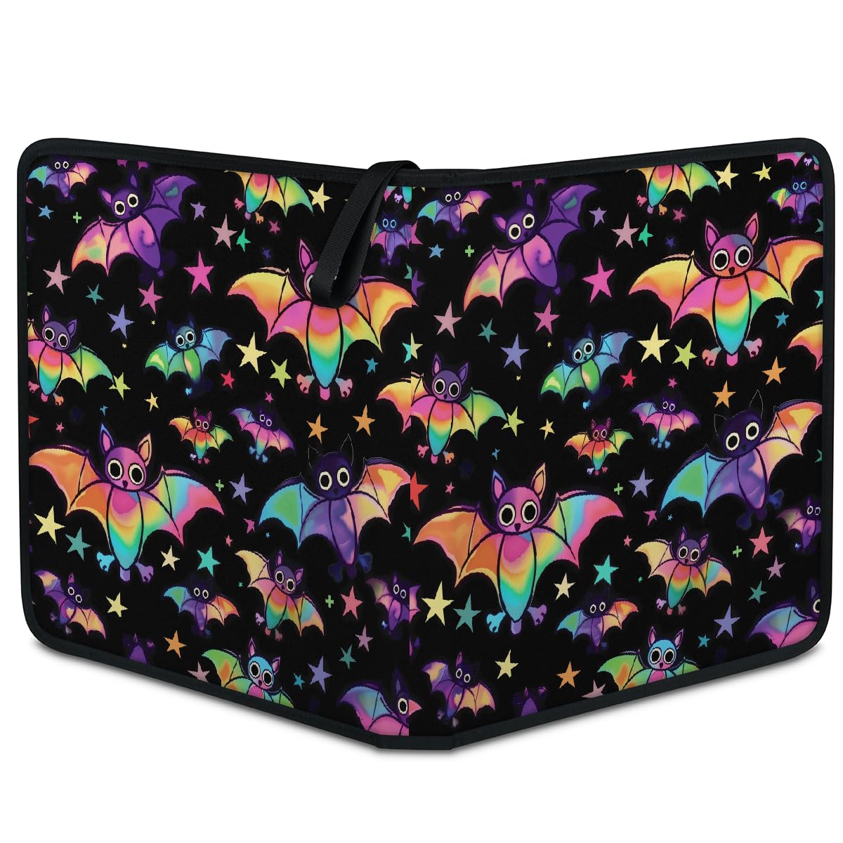Raccoglitore per carte collezionabili con 4 tasche, colorato, per Halloween, con maniche rimovibili, impermeabile, con cerniera, 50 pagine, capacità 400 carte