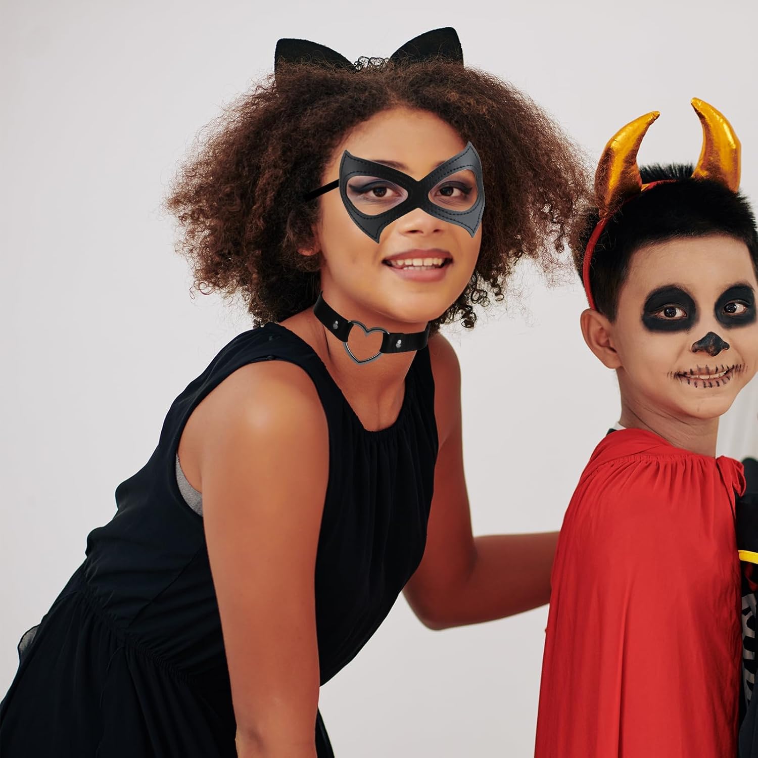 3 Pack Black Cat Costume Accessories Set for Women and Girls, Glitter Cat Ear Headband with Masquerade Black Cat Mask and Collar, Halloween, Cosplay, Party Outfit for Adults, Teens - Image 4