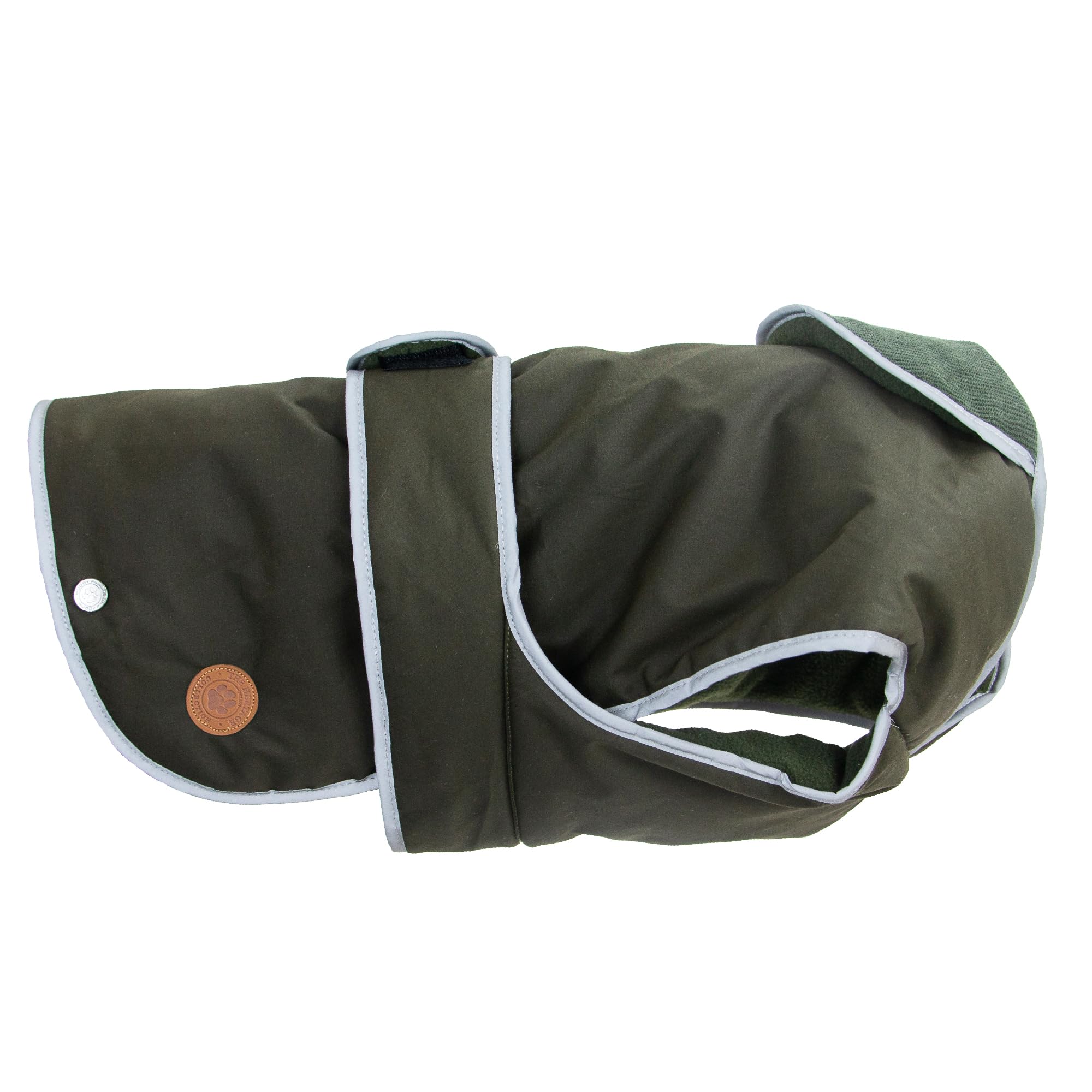 Ancol Heritage Wax Cotton Dog Coat, Waterproof Fleece Lined Pet Jacket with Chest Protector and Elastic Neck - Image 2