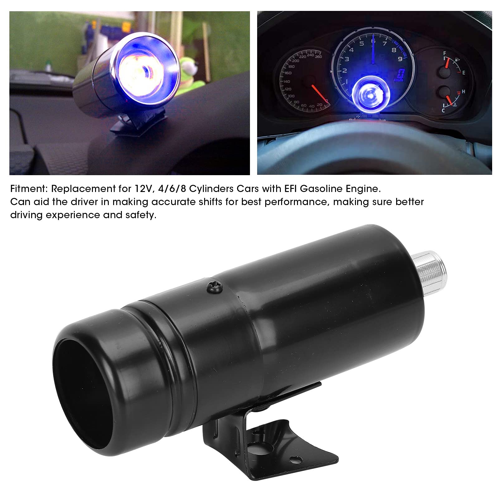 Amazon | ゲージ警告灯、警告シフトランプ12V 4/6/8シリンダー車用1000