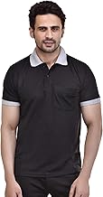 SMAN Men's Regular Fit Polo T-Shirt Half Sleeve Contrast Collar Multi Colors with Pocket Single