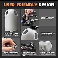 Vista 5 de FOUR UNCLES Bomba de fluido de transmisión de 10L - Extractor y dispensador de fluidos de transmisión neumática con 15 adaptadores de metal ATF