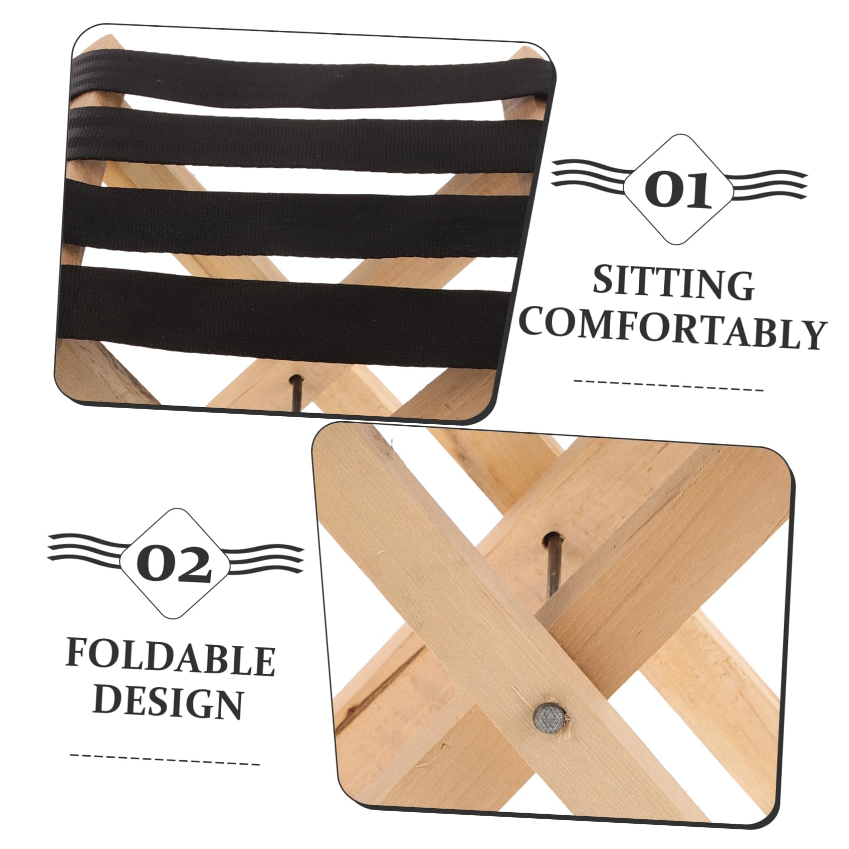 TOGEVAL Portable Folding Stool for Camping Fishing and Outdoor Activities Sturdy Construction Lightweight Design with Height for Picnics and Barbecues