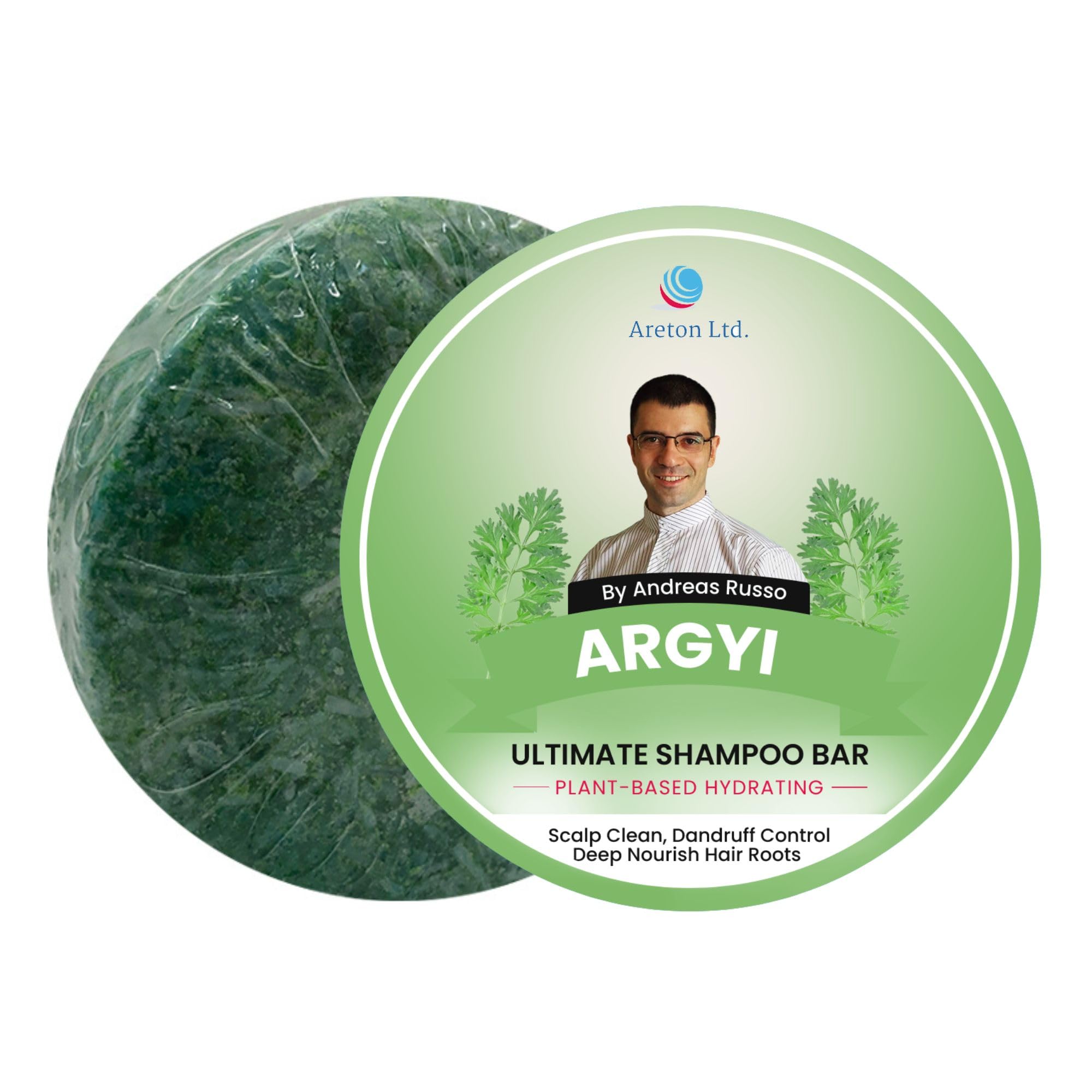 Solid Shampoo Bar – Natural Shampoo For Dry Hair, Hair Nourishment, Prevents Spilt Ends With Plant Based Hydrating SLS Free Shampoo (Argyi)