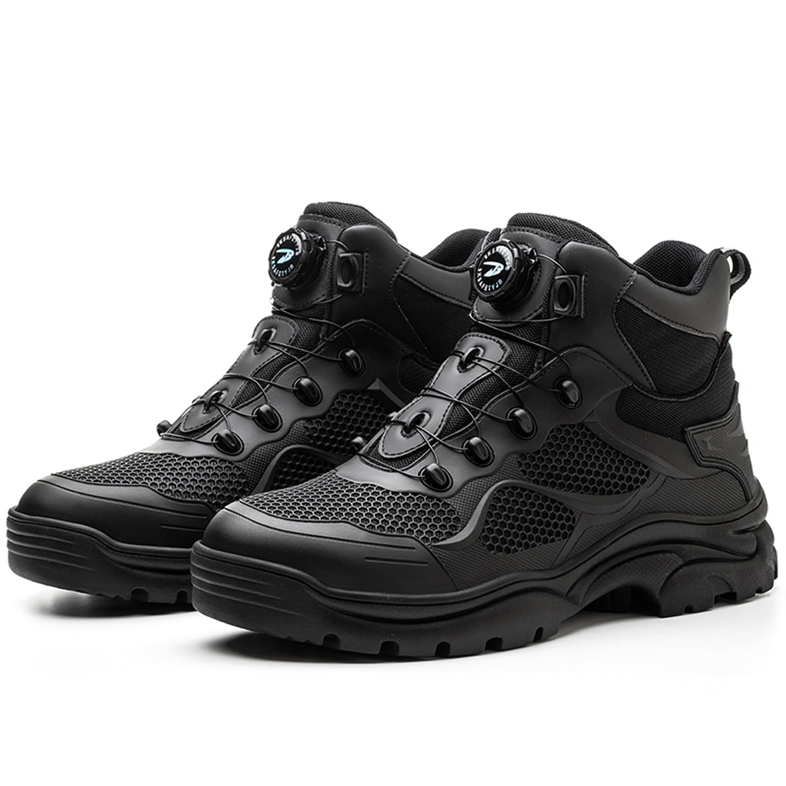 FOGOIN Arbeitsschuhe Herren Wasserdicht, Arbeitsschuhe Herren Leicht, Drehknopf Anti-Smash und Anti-Punktur Arbeit Versicherung Sicherheitsschuhe Arbeitsstiefel Sicherheitsstiefel Unisex