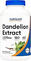 Vista 7 de Nutricost Raíz de diente de león 525 mg, 180 cápsulas (2 botellas) – 1575 mg porción, sin OMG, sin gluten