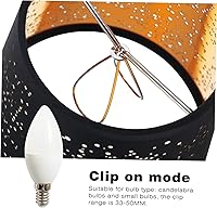 Vista 7 de Pantalla de lámpara de tela, pantalla de barril para lámpara pequeña, color negro, clip en la cubierta de la luz de la bombilla, cubierta de luz