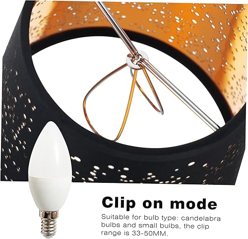 Miniatura 7 de Pantalla de lámpara de tela, pantalla de barril para lámpara pequeña, color negro, clip en la cubierta de la luz de la bombilla, cubierta de luz