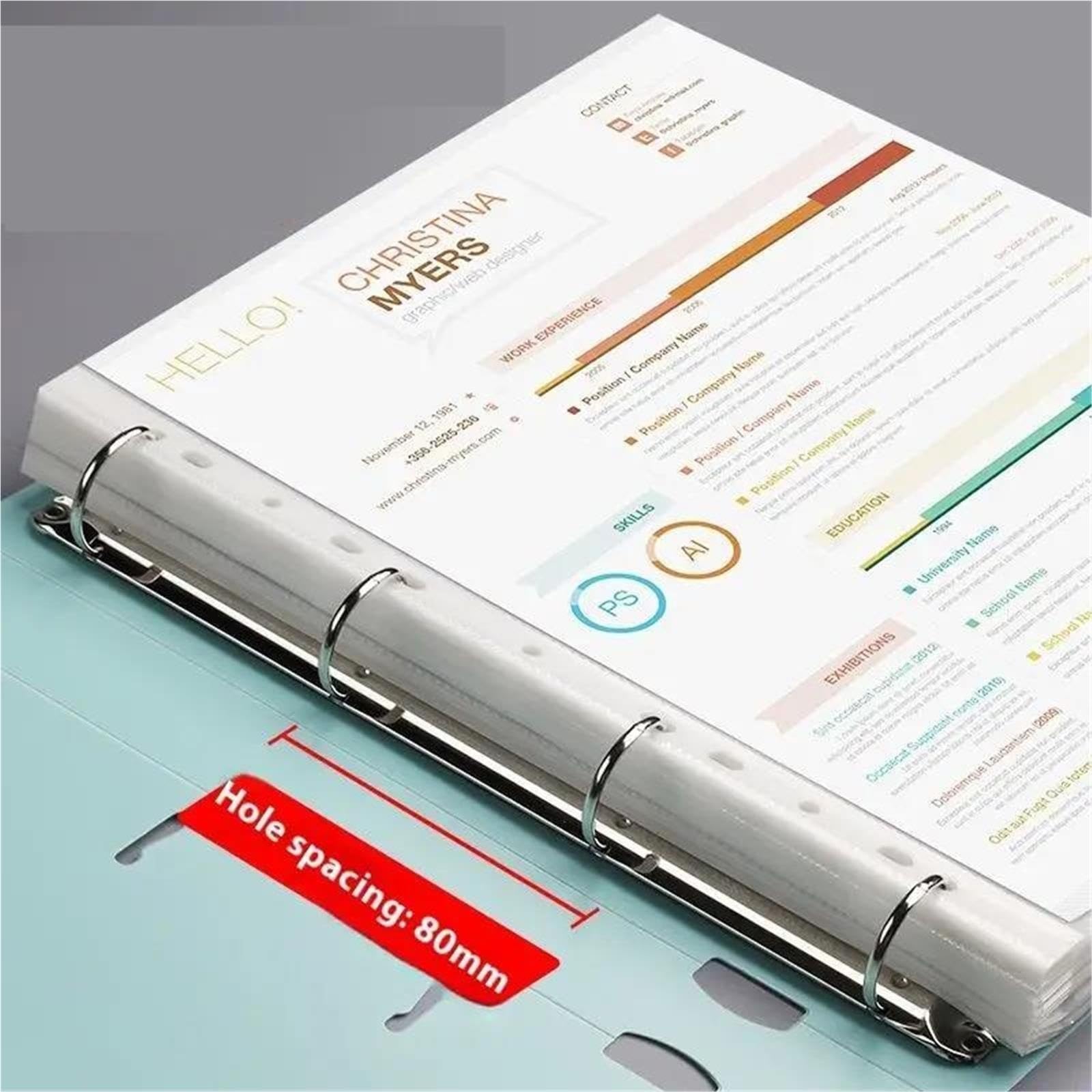 Libro di archiviazione raccoglitore A4 staccabile, forniture for l'organizzazione di documenti for ufficio