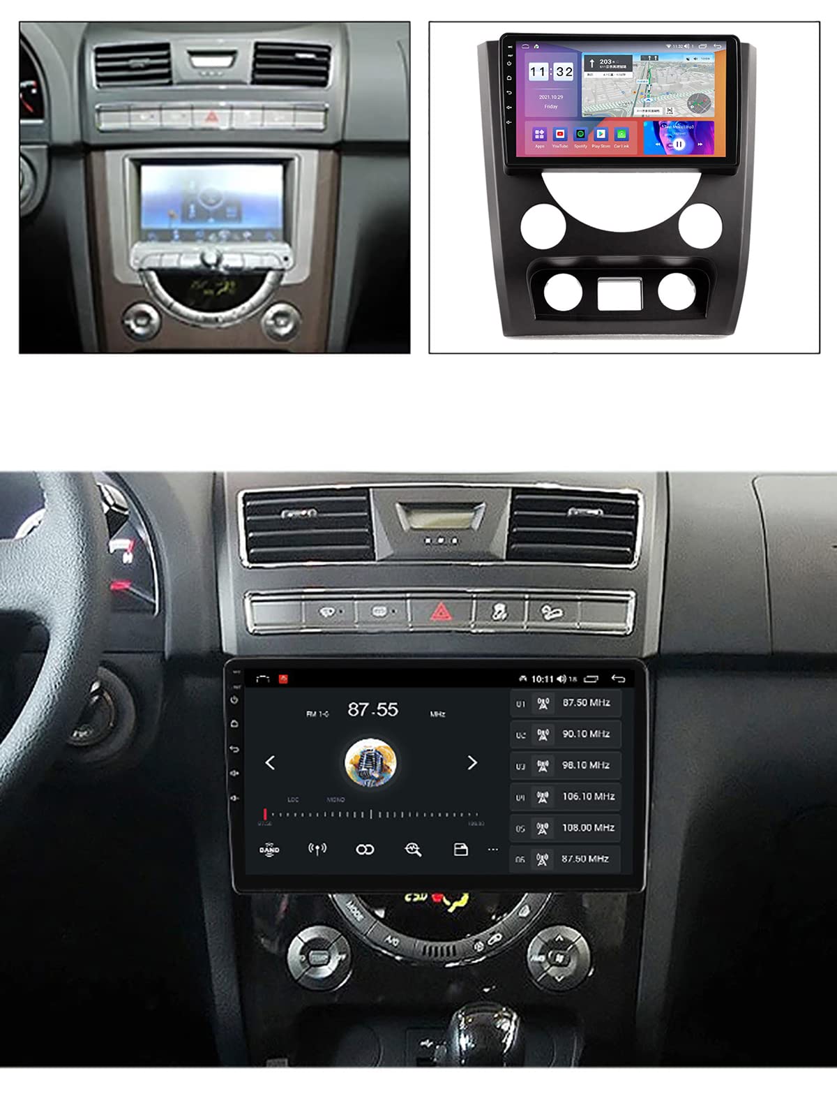 Radio samochodowe stereo z systemem Android 12 podwójne DIN do S-SANGYONG REXTON 2014-2016 9" zintegrowana nawigacja GPS DSP FM BT WiFi SWC 4G 5G Carplay Mirror Link odtwarzacz wideo + kamera cofania
