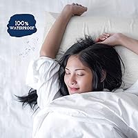 Vista 4 de Little Sleepy Head Protectores de almohada estándar impermeables con cremallera, algodón de rizo, fundas de almohada que protegen de la humedad