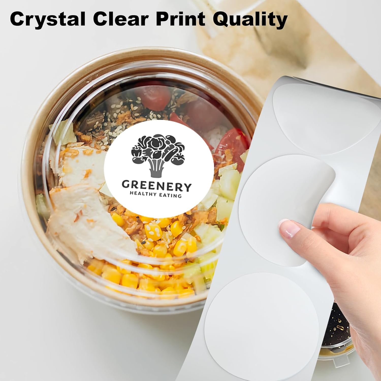 2" Circle Direct Thermal Labels, Thermal Printer Labels for Name Tag, DIY, QR Code, Self-Adhesive Address Shipping Stickers, White Circle Sticker Labels Compatible with Zebra, Rollo, MUNBYN,750Lables - Image 2