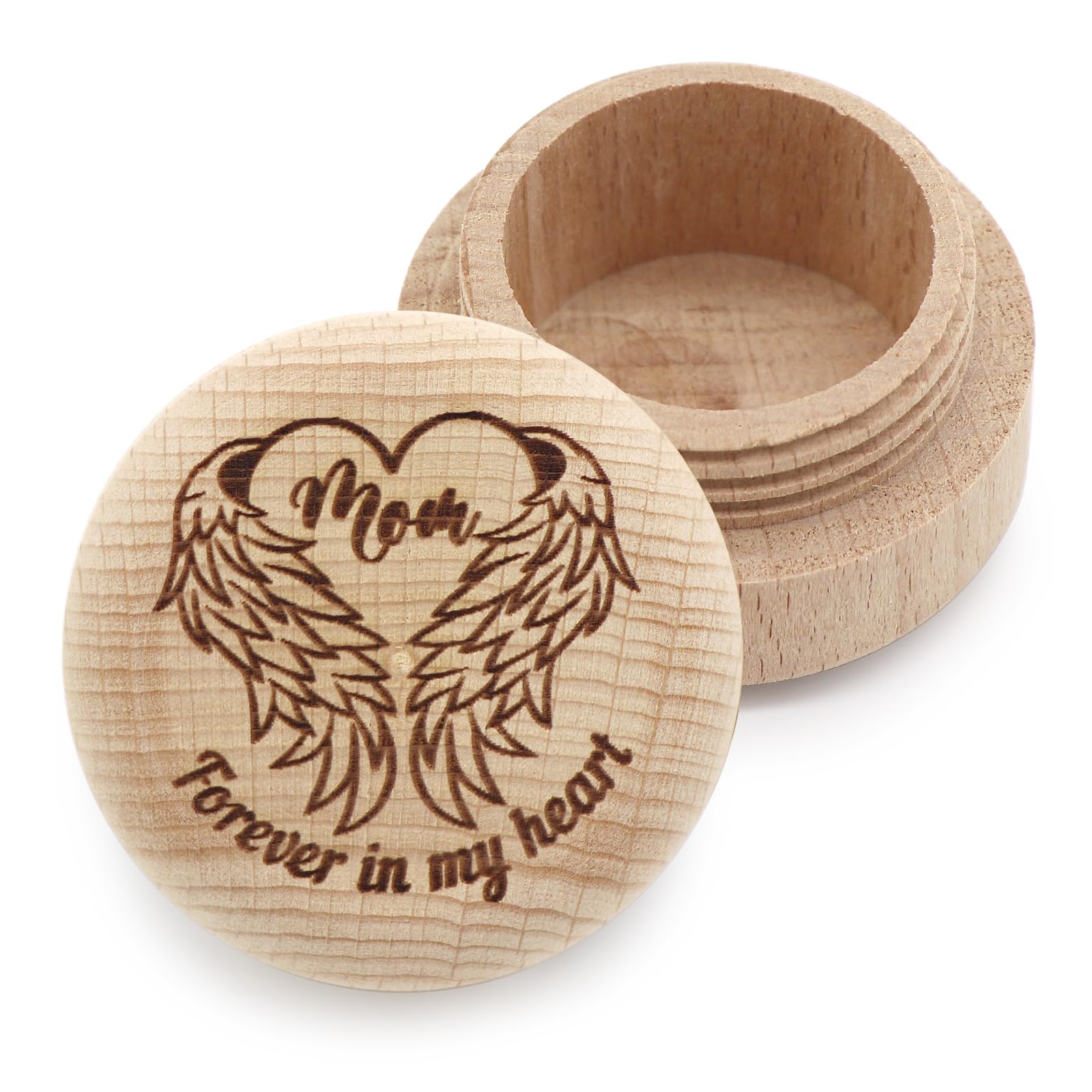 Liannan Custom Lock of Hair Keepsake, Personalized Memorial Gift 'In Memory Of' Remembrance Gift Box For Loss of Loved One (Wings Mom)