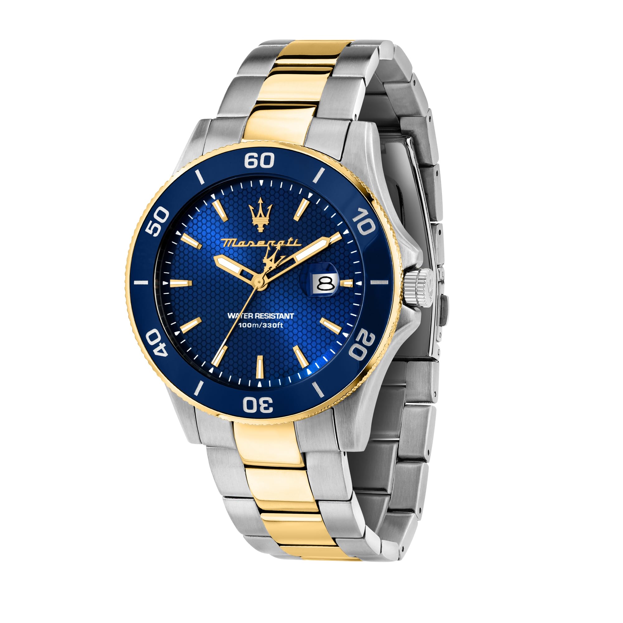 Maserati Orologio Uomo, Tempo, Data, Analogico, Cinturino in Acciaio, Collezione Competizione - R8873600010