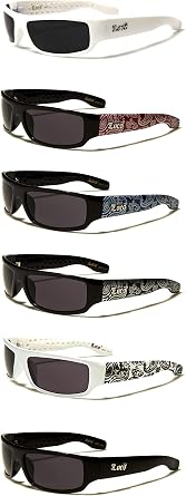 Locs Hardcore 6 Pack 003 2 Solid color & 4 Bandana Print NB, 6 B & W, Size 5.2