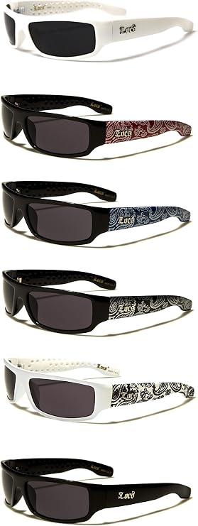 Locs Hardcore 6 Pack 003 2 Solid color & 4 Bandana Print NB, 6 B & W, Size 5.2