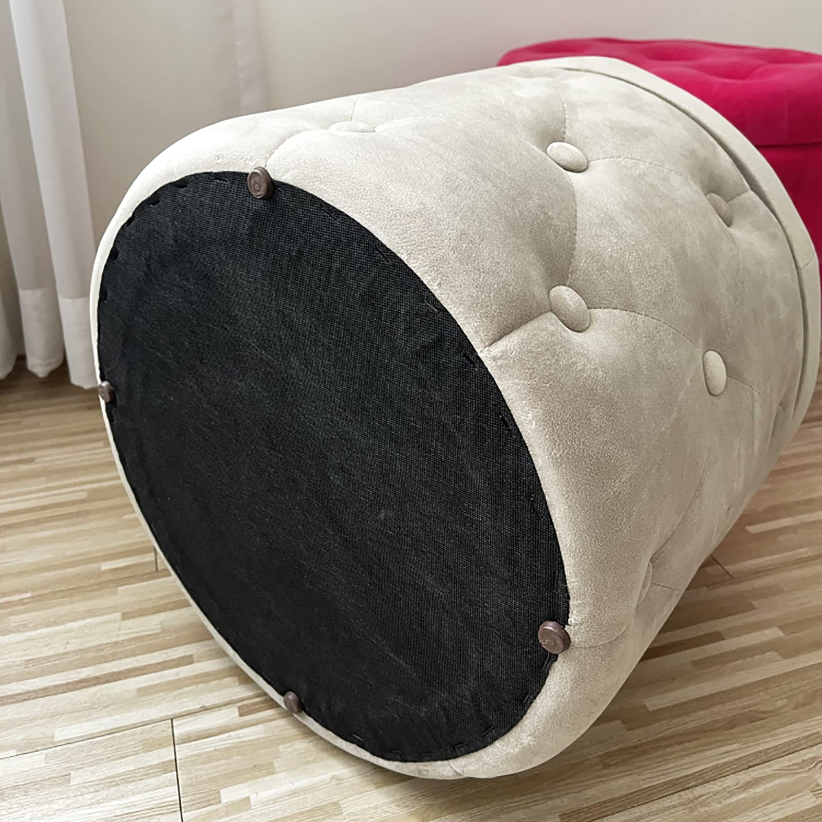 Amazon.com: Velvet Upholstered Storage Ottoman,Button Tufted Foot 
