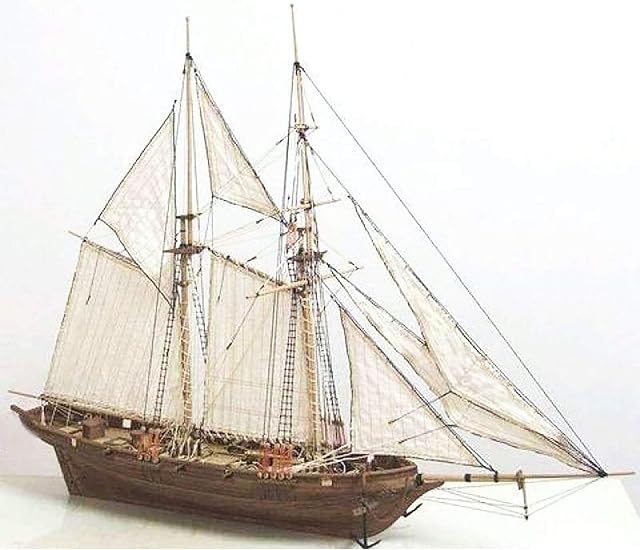 Hengqiyuan Wooden Sailing Boat Kit, Wooden Boat Model Kits for Adults To Build Wooden Boat Model Kits Tools Home DIY Model Decoration Boat Gifts,A,40x15x30cm