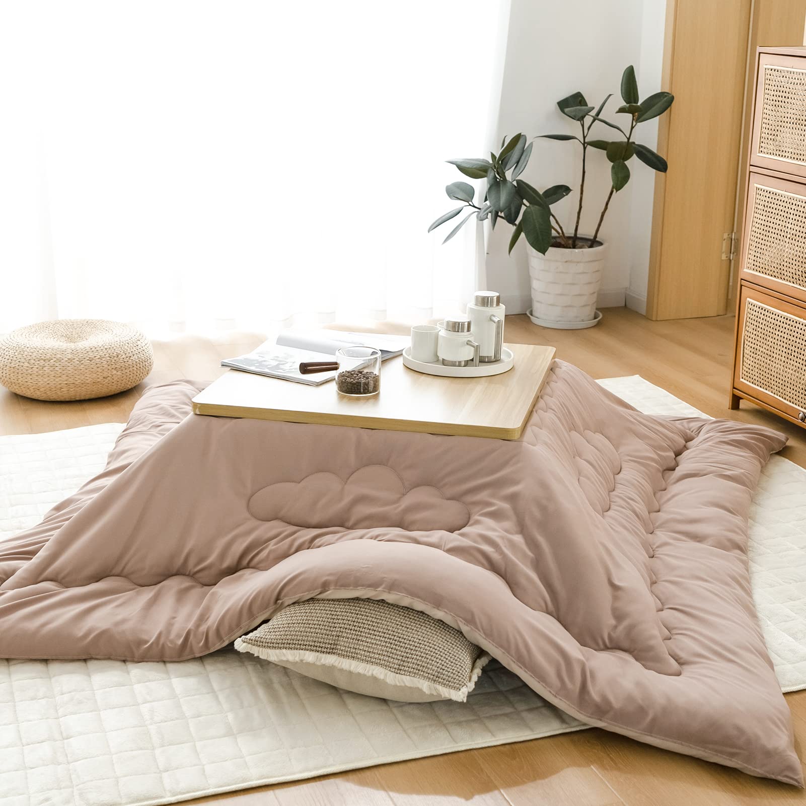 おしゃれ ふかふか かわいい 暖かい 撥水加工 長方形 こたつ布団 ベージュ 楽天市場】【3％OFFクーポン配布中】 長方形 205×285cm 薄掛け