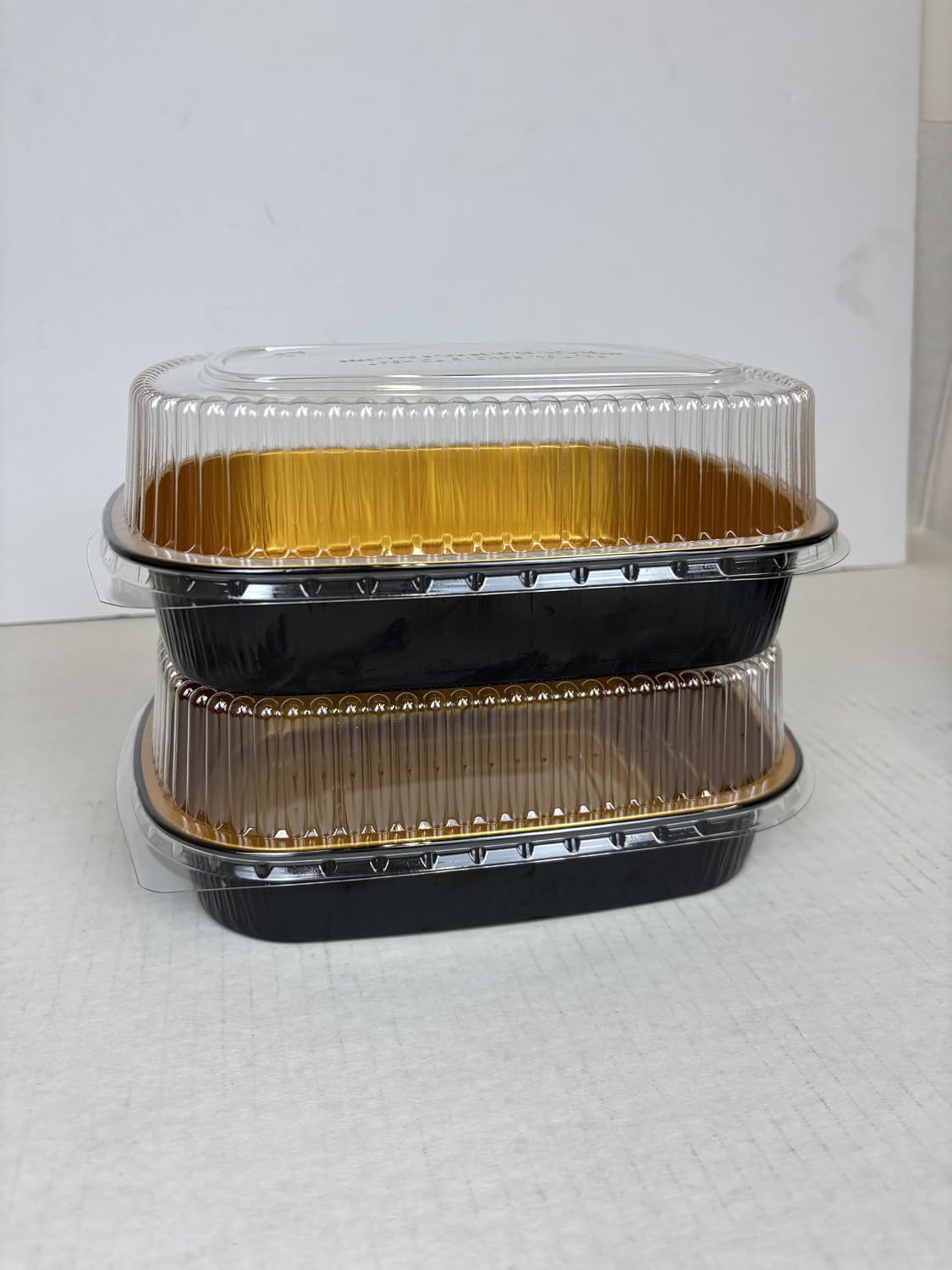 Medium Black and Gold Pan with Dome Lid | 50 Sets Big Pans with Dome Lids | Durable & Versatile Pans with Dome Lids Serving Foods Hot Meals Baking Desserts BBQs Catering