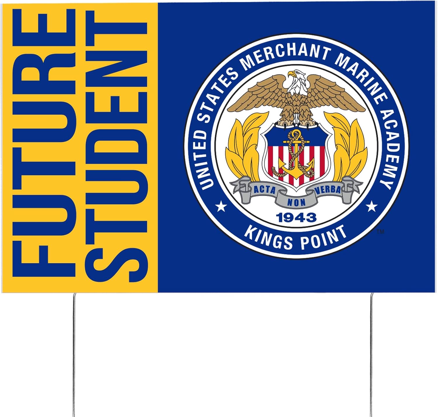 Desert Cactus United States Merchant Marine Academy Mariners 12x18" Graduate Graduation Celebration Yard Sign Graduates Outdoor Lawn Display with Stakes (Grad Sign 4)