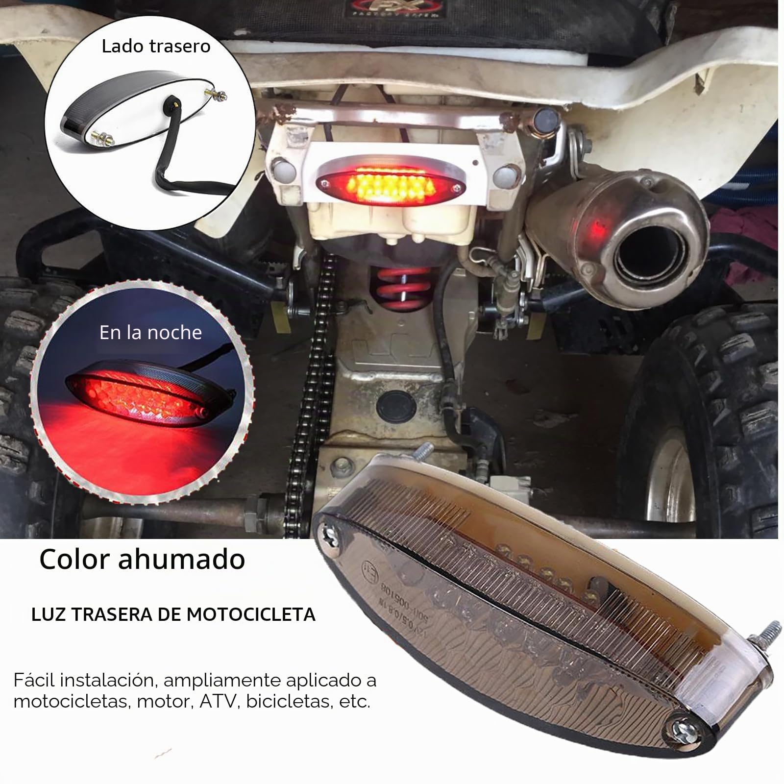 28 LED Motocicleta ATV freno cola parada luz de matrícula para ATV LTZ King Quad Runner Dr DRZ 650 400