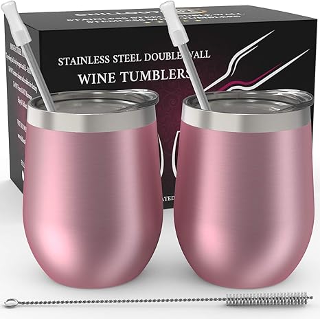 Insulated wine glasses with lid Outlet