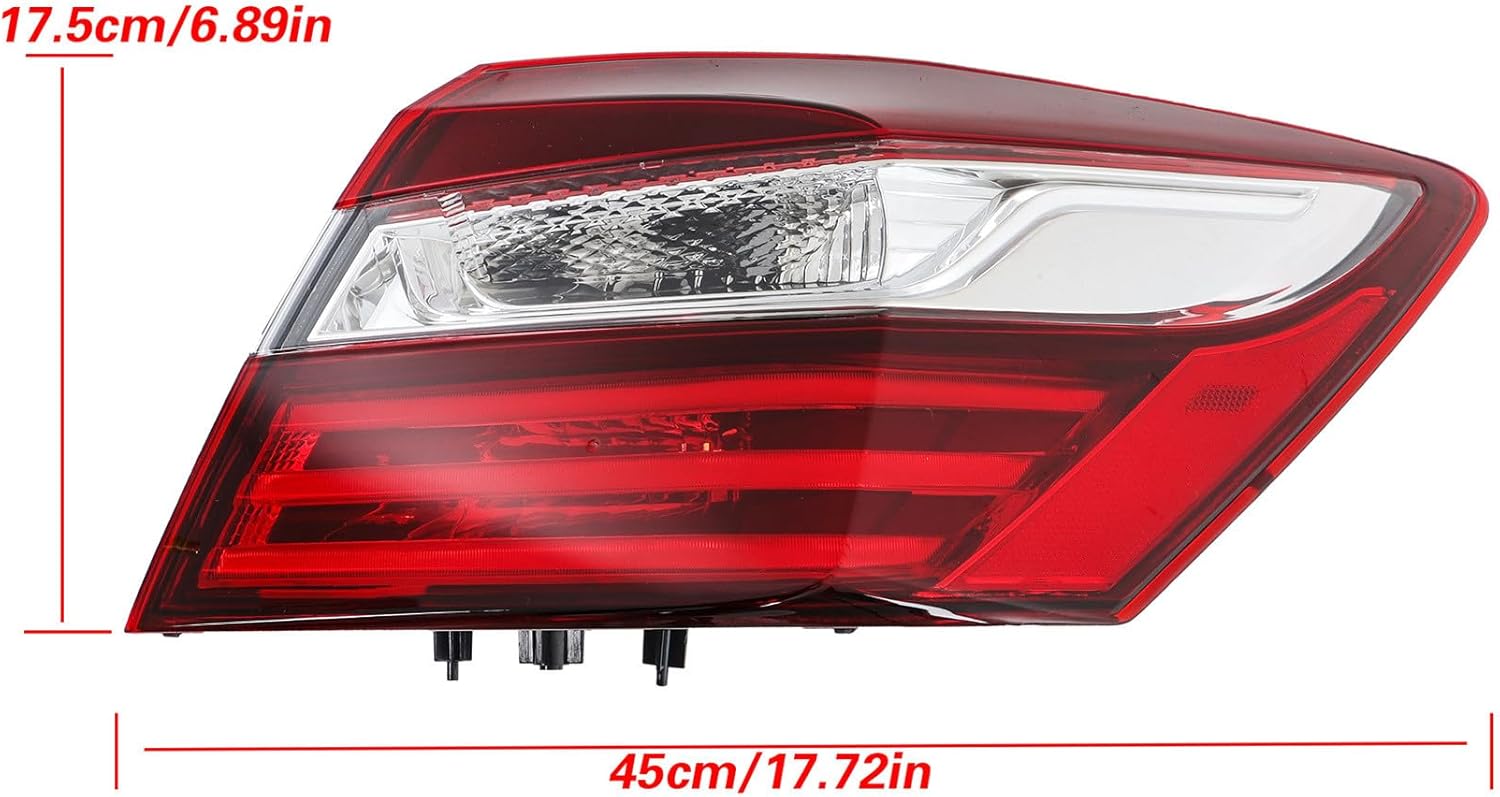 labwork Right Tail Light Lamp Replacement for Honda Accord 2016 2017 Passenger Side Rear 33500T2AA21 HO2805108