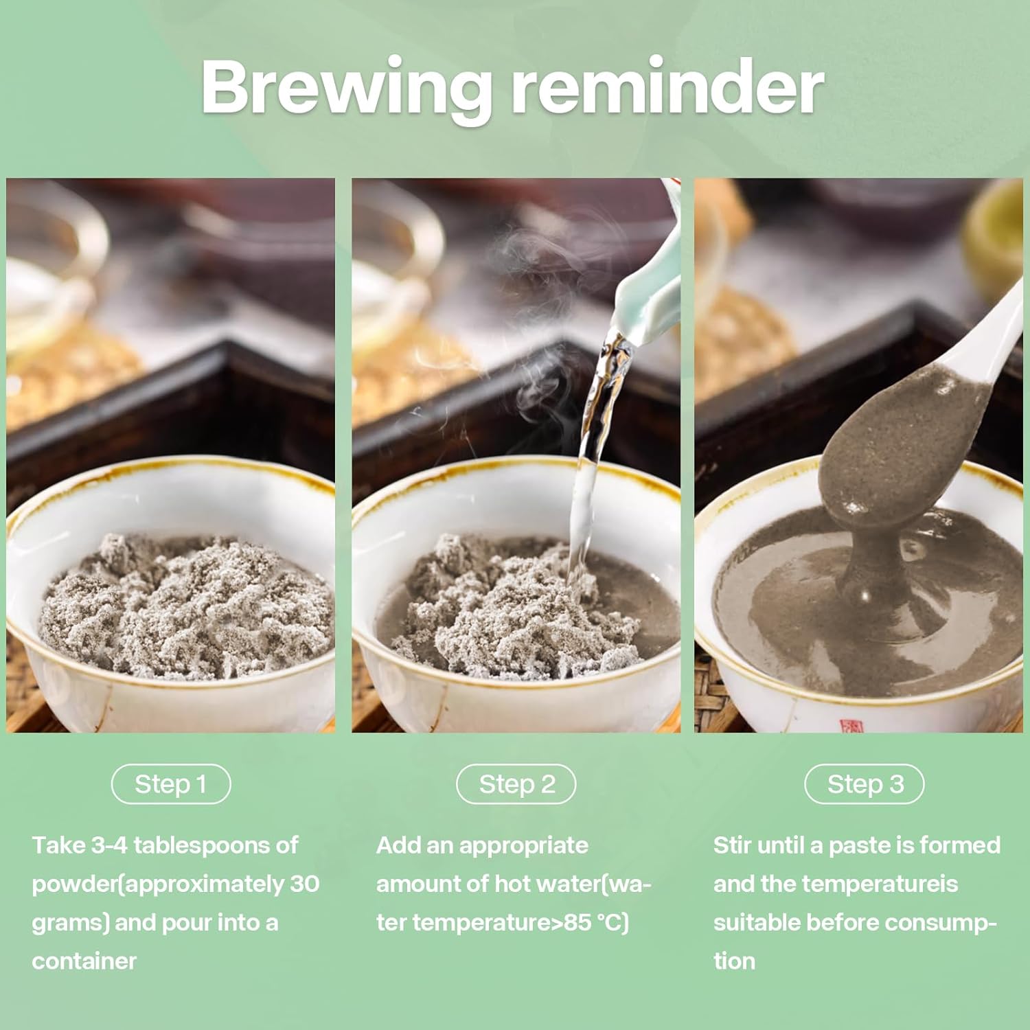 FU PAI E JIAO Black Sesame Walnut Black Bean Powder - Meal Replacement with Cholesterol Regulation and Anti-oxidation, Non-GMO, Vegan, 21.16 Oz (600g) 黑芝麻核桃黑豆粉