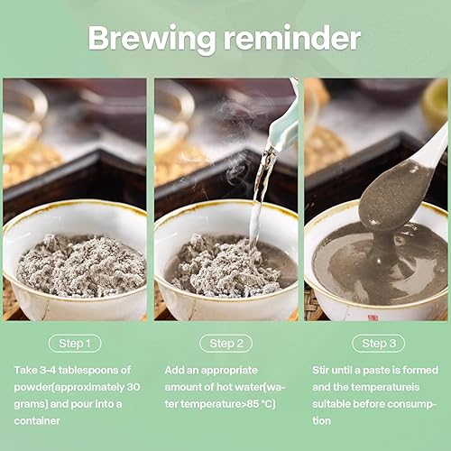 Miniatura 5 de FU PAI E JIAO Polvo de frijol negro de nuez de sésamo negro, reemplazo de comidas con regulación del colesterol y antioxidación, sin OMG, vegano,