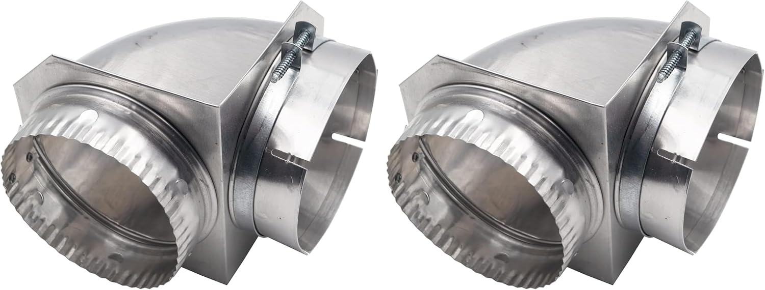 Supplying Demand 60631 4396006 Clothes Dryer 4 Inch Aluminum 90 Degree Close Elbow Vent Connector