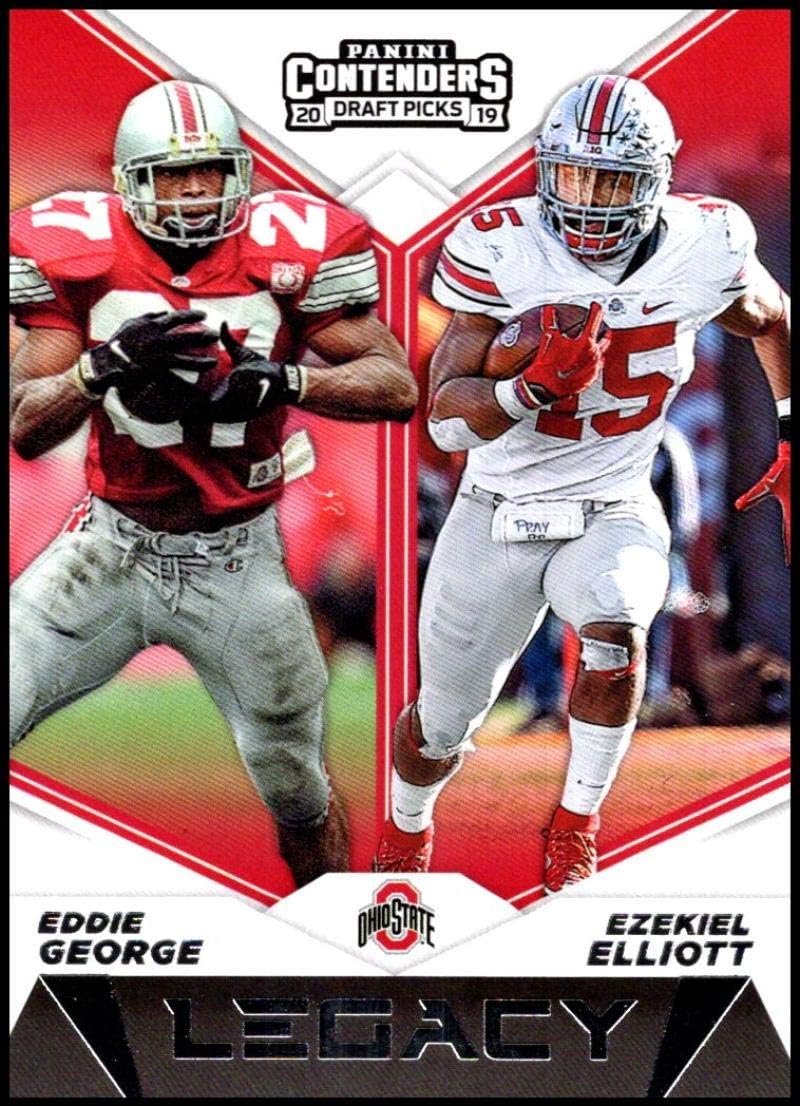 2019 Panini Contenders Draft Tickets Legacy Football #17 Eddie George/Ezekiel Elliott Ohio State Buckeyes