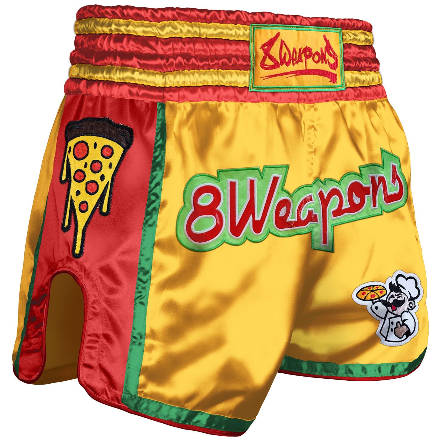 WEAPONS Muay Thai Shorts, Muay Pizza, Giallo